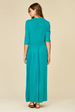 Load image into Gallery viewer, Teal 3/4 Sleeve Maxi Dress