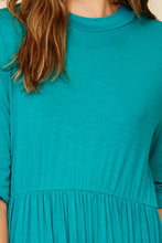 Load image into Gallery viewer, Teal 3/4 Sleeve Maxi Dress