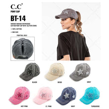 Load image into Gallery viewer, Glittery Star Vintage Baseball Pony Cap