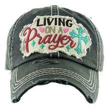 Load image into Gallery viewer, Vintage Distressed &quot;Living on Prayer&quot; Baseball Cap