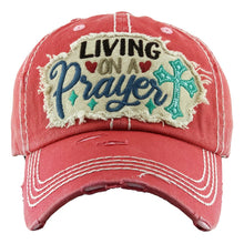 Load image into Gallery viewer, Vintage Distressed &quot;Living on Prayer&quot; Baseball Cap