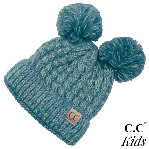 C.C. Double pom beanie for kids