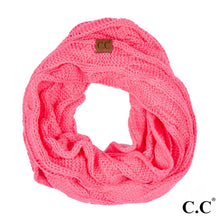 Load image into Gallery viewer, C.C. Cable Knit Infinity Scarf