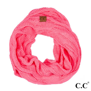C.C. Cable Knit Infinity Scarf