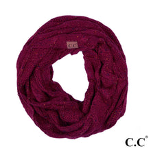 Load image into Gallery viewer, C.C. Cable Knit Infinity Scarf