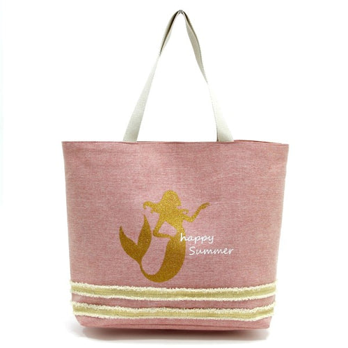 Glitter Mermaid Printed Tote Bag
