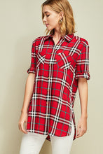 Load image into Gallery viewer, The Pave’ Red Plaid Tunic
