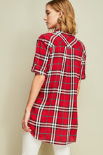 Load image into Gallery viewer, The Pave’ Red Plaid Tunic