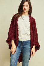 Load image into Gallery viewer, The Dark Ruby Cocoon Cardigan