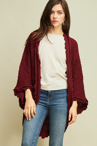 The Dark Ruby Cocoon Cardigan