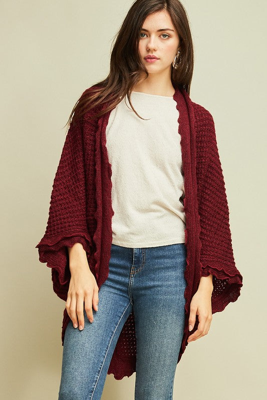 The Dark Ruby Cocoon Cardigan