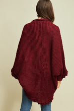 Load image into Gallery viewer, The Dark Ruby Cocoon Cardigan