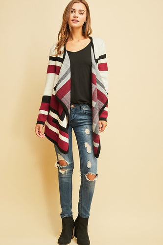 The Garnet Front Drape Cardigan