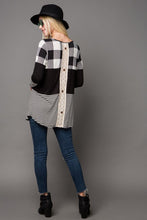 Load image into Gallery viewer, Color Block Buffalo Plaid Tunic