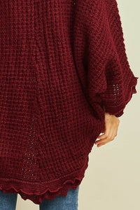 The Dark Ruby Cocoon Cardigan
