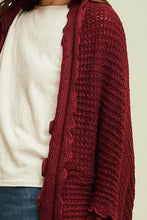 Load image into Gallery viewer, The Dark Ruby Cocoon Cardigan