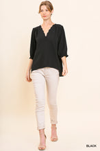 Load image into Gallery viewer, Umgee 3/4 Ruffle Sleeve Top