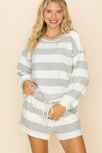 Load image into Gallery viewer, V-neck Sweatshirt and Short Set