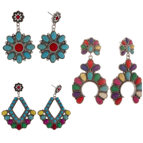 Colorful Western Earrings