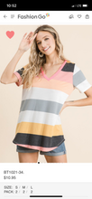 Load image into Gallery viewer, The Coral Striped Top