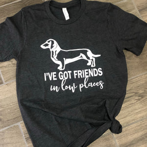 Graphic tee dachshund low places