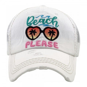 "Beach Please"  Baseball Cap