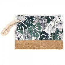 Load image into Gallery viewer, Tropical print canvas travel pouch