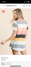 Load image into Gallery viewer, The Coral Striped Top