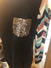 Load image into Gallery viewer, Sequin Pocket Chevron SleeveTop