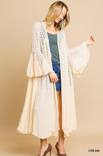 Load image into Gallery viewer, The Mother of Pearl Crochet Lace Duster