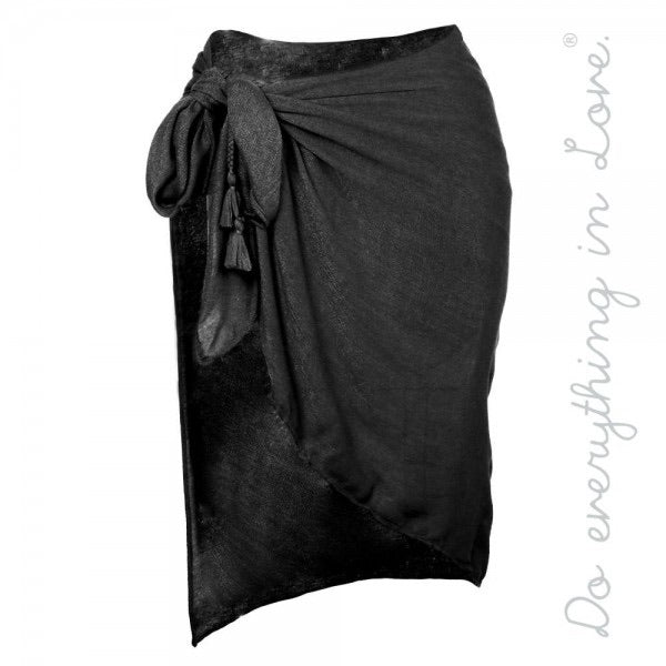 Black lightweight sarong wrap