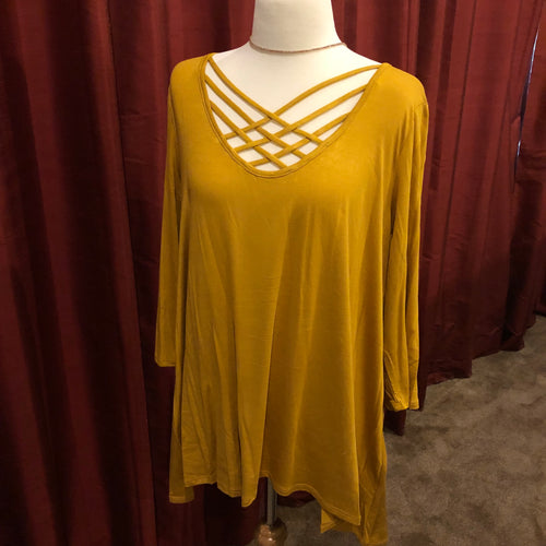 Crisscross Neck Top