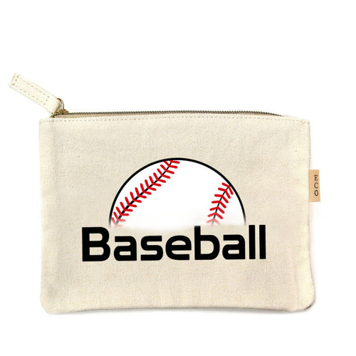 Baseball canvas travel pouch
