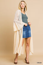 Load image into Gallery viewer, The Mother of Pearl Crochet Lace Duster