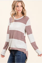 Load image into Gallery viewer, The Tiger’s Eye Striped Top (Mocha)