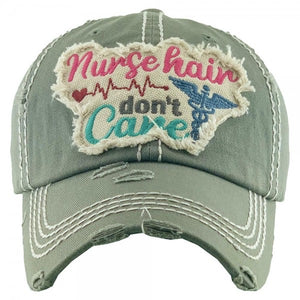 "Nurse Hair Don't Care" Baseball Cap