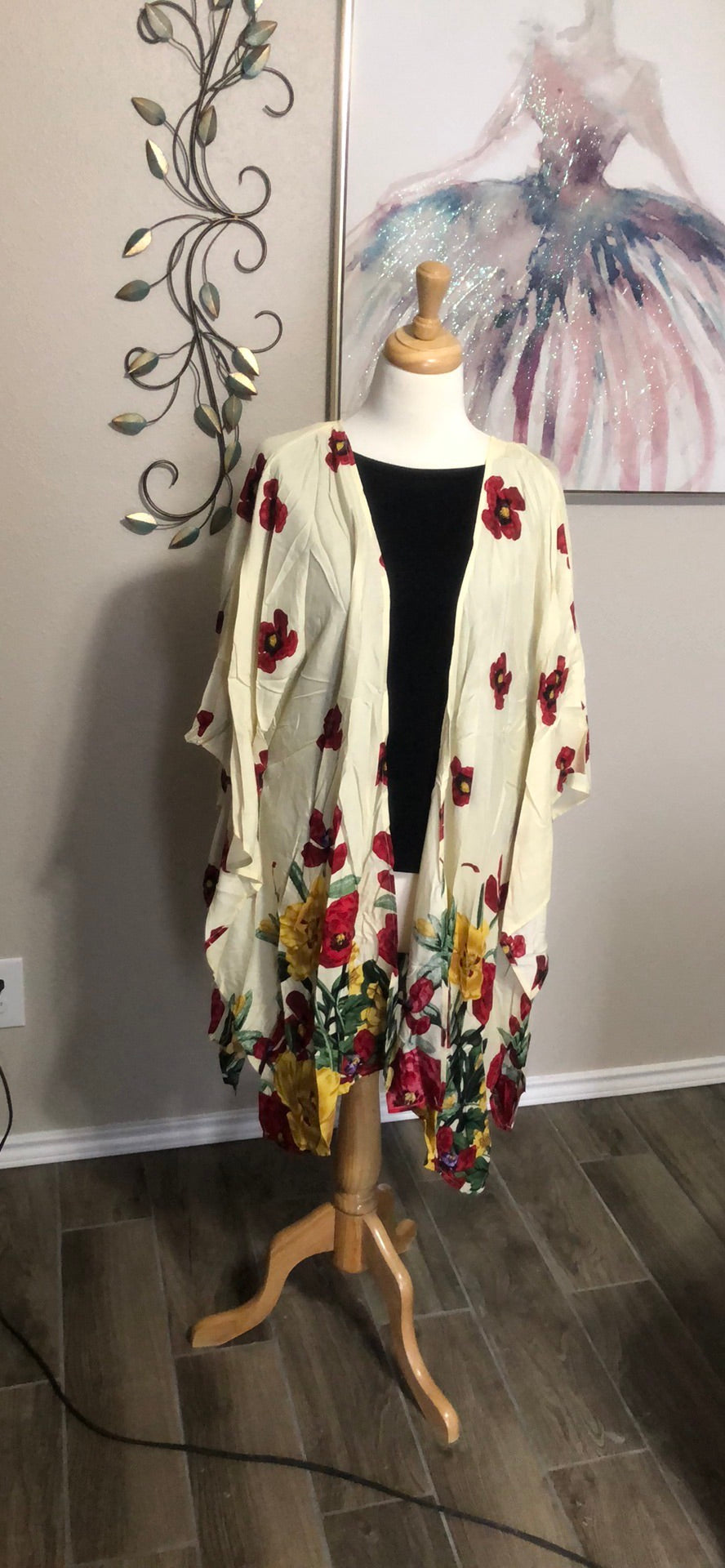 Red/Yellow Floral Kimono