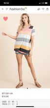 Load image into Gallery viewer, The Coral Striped Top