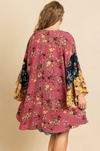Load image into Gallery viewer, Open Front Floral Kimono with Bell Sleeve